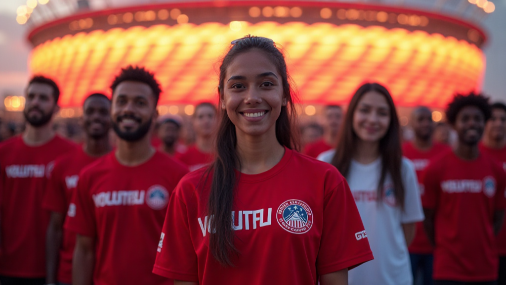 FIFA 2026 Volunteer Program.FIFA volunteers getting backstage access at stadium
